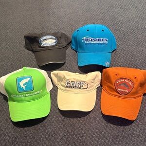 Lot of 5 Branded Baseball Caps